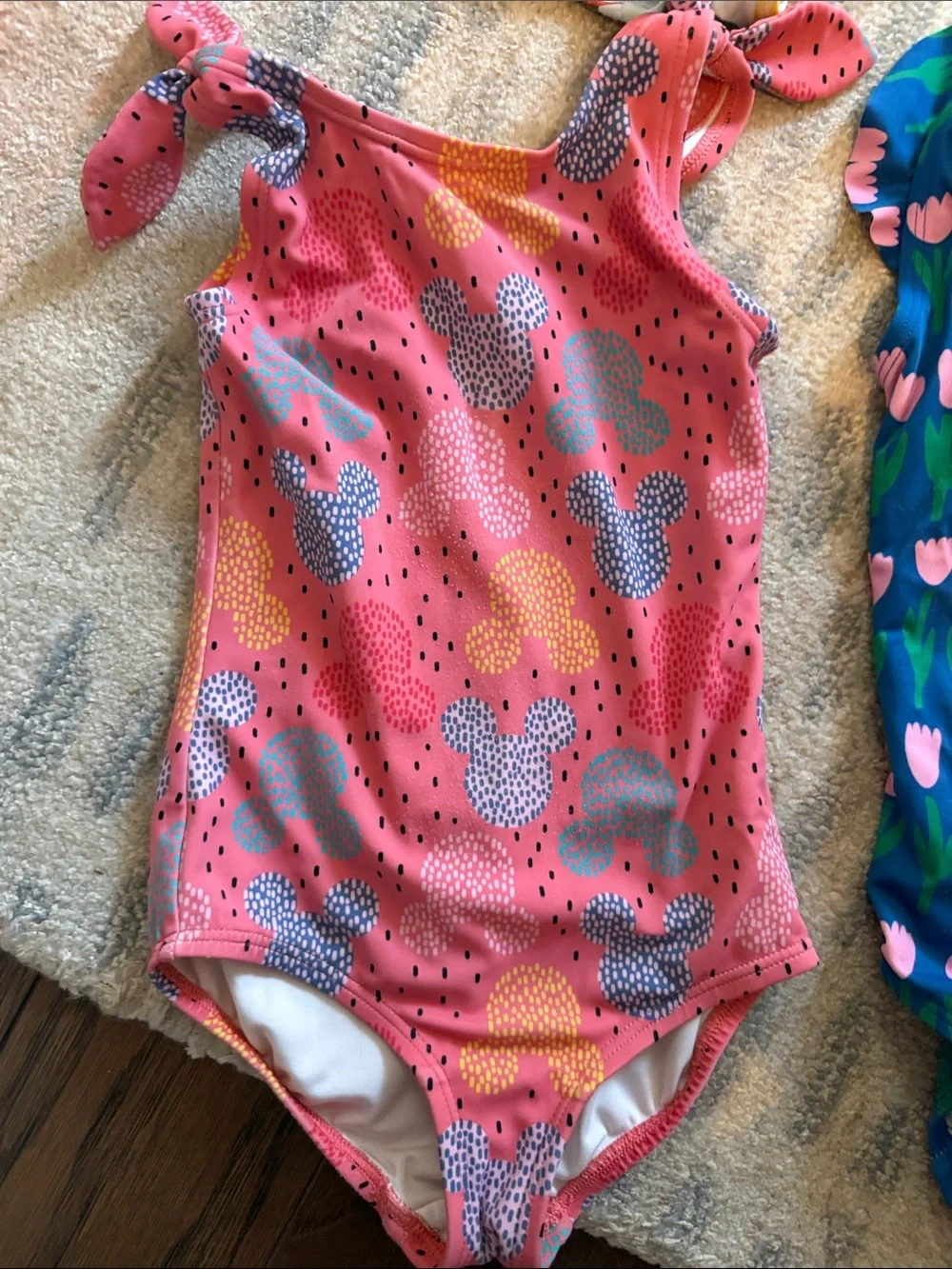 Hanna Andersson Girls' Multi-Colored Citrus, Pink & Navy One-Piece Swimsuits